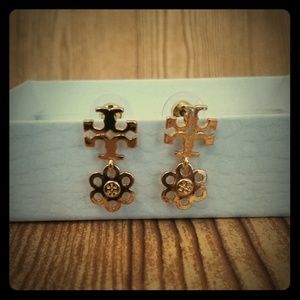 Tory Burch Logo Charm Earring